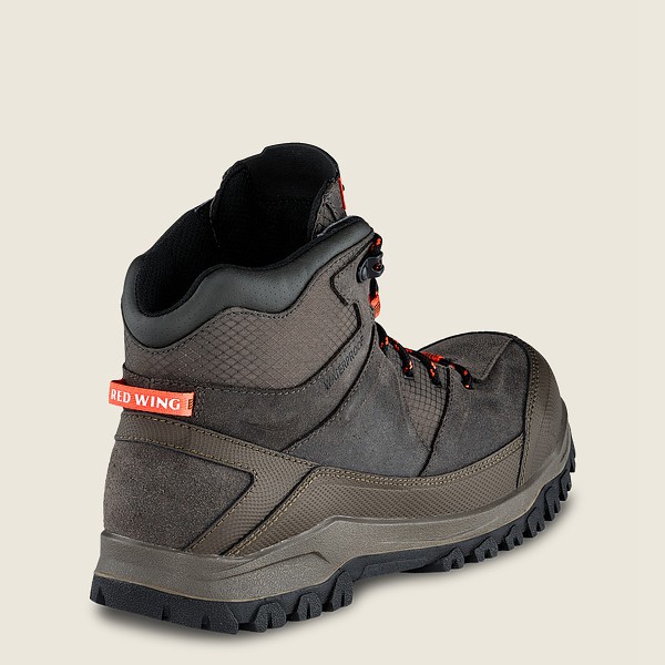 Mens Red Wing Trbo - 5-inch Waterproof Safety Toe - Hiking Boots Grey Brown - BVF641208